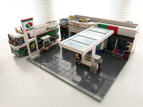 Modular Octan Gas Station Moc Lego