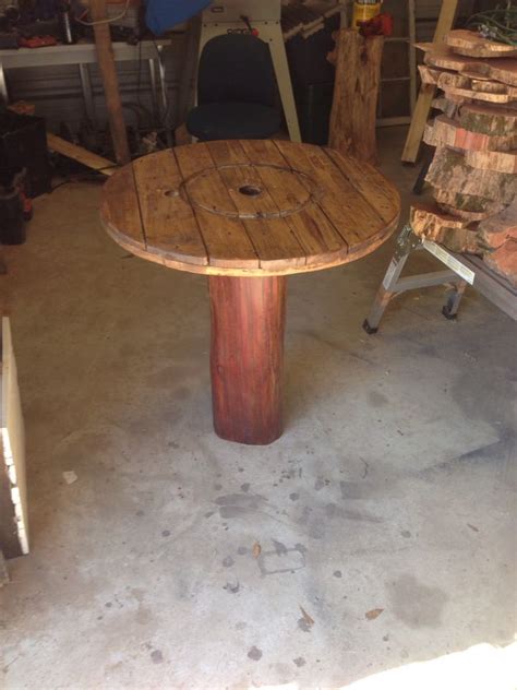 Spool And Stump Repurpose Table Dining Table Table Repurposed