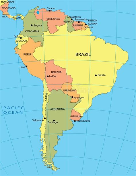 A Political Map Of South America