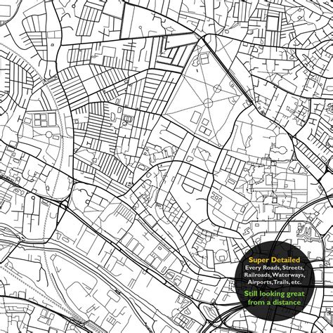 Leeds England Map Print United Kingdom Uk Map Art Poster Etsy