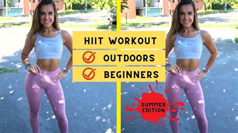 Hiit Workout Outdoors Great For Beginners Youtube