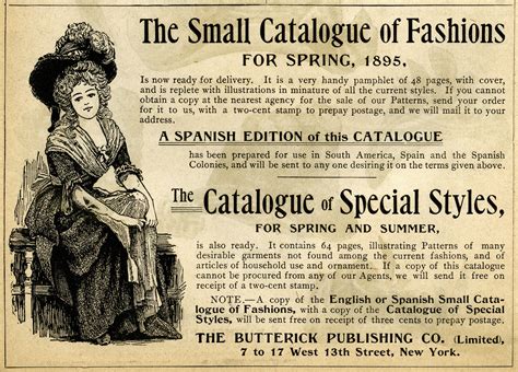 Catalogue Of Fashions Ad ~ Free Vintage Clip Art Vintage Printables
