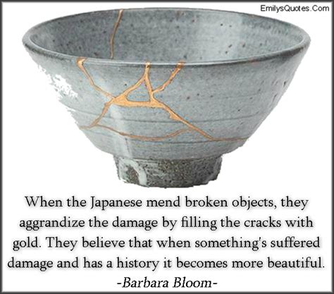 We explore kintsugi art, or kintsukuroi, a centuries old japanese art where broken pottery is repaired with gold, to incredible results. Muddling through Mayhem: Kintsukuroi - More beautiful for ...