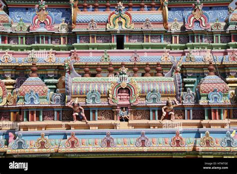 Intricate Sculptures At The Sri Ranganathaswamy Temple Srirangam Stock