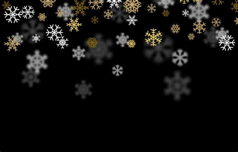 Snowflakes Wallpaper Black