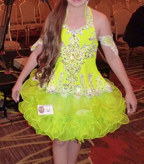 Wow Mega Glitz National Pageant Dress Girls 9 10 Apple Green Seen On T
