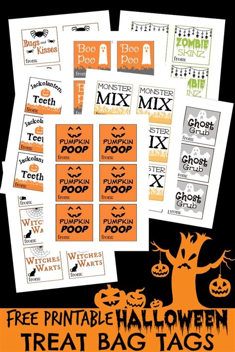 Free Printable Halloween Treat Bag Tags
