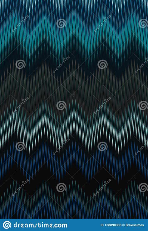 Chevron Zigzag Wave Blue Dark Pattern Abstract Art Background Trends
