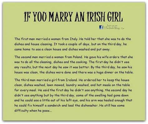 if you marry an irish girl irish quotes irish funny irish jokes
