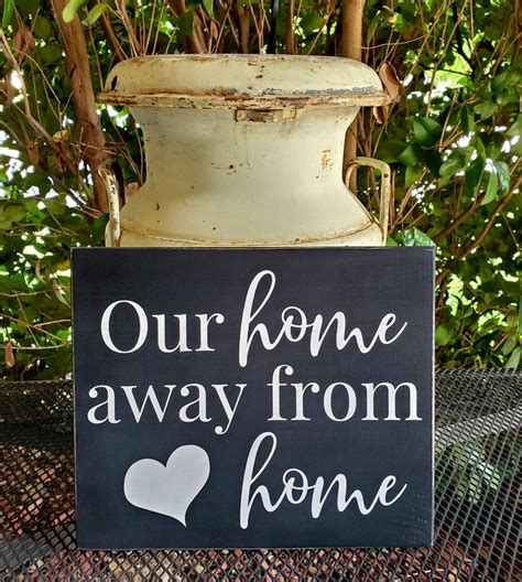 Home Away From Home Wood Sign Our Home Away From Home Etsy