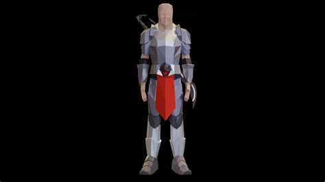 Low Poly Style Medieval Armored Character With Sword 3d Model