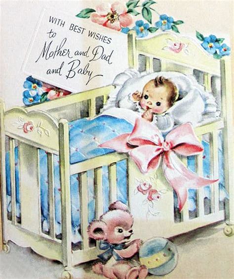 Vintage Baby Card Vintage Cards Vintage Greeting Cards Vintage