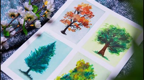 How To Paint Watercolor Trees For Beginners Youtube