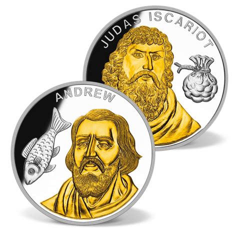 Commemorative Coin Set Twelve Apostles Gold Layered Gold