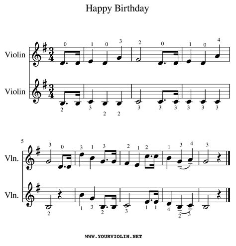 Die meisten erwachsenen, die klavierspielen lernen möchten, suchen zuerst nach klaviernoten. Happy Birthday on Violin Tutorial and Free Sheet Music ...
