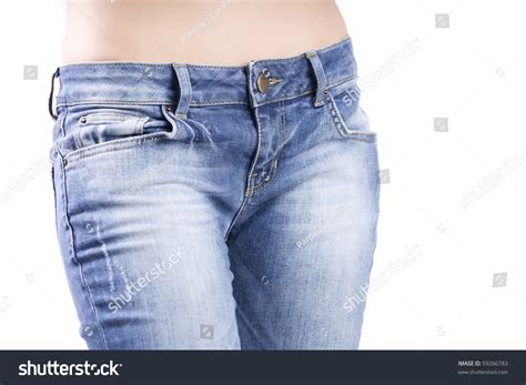 Sexy Woman In Jeans Naked Waist Close Up Stock Photo 59266783
