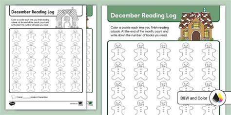 December Reading Log Teacher Made Twinkl
