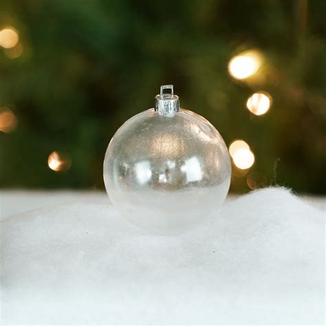Shatterproof Clear Transparent Christmas Ball Ornament 275 70mm