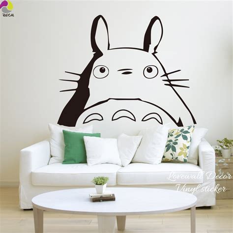 Biggest selection of anime wall decals at stickersmegastore.com. Cartoon Totoro Wall Sticker Bedroom Kids Room Sofa Janpan ...