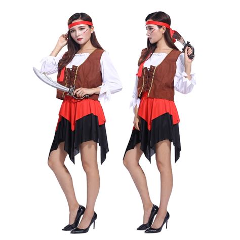 special offer halloween costumes female adult role playing pirates of the caribbean pirate