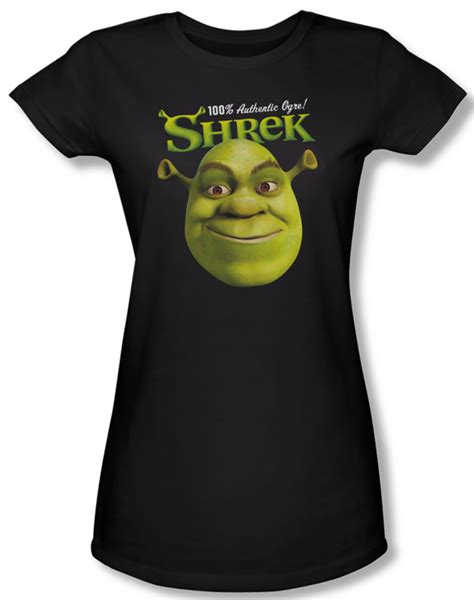 Shrek Shirt Juniors Authentic Ogre Black Tee T Shirt Shrek Authentic