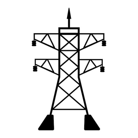 Premium Vector High Voltage Power Line Icon