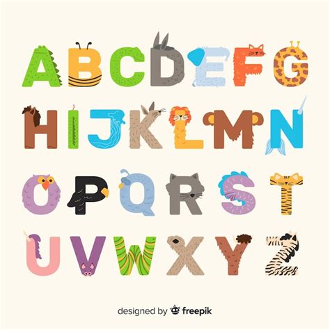 Animal Alphabet Font Images Free Download On Freepik