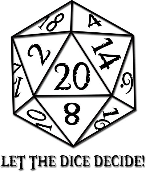 Download D20 Clipart Critical Success 20 Sided Dice Drawing Clipartkey