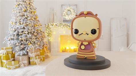 3d Model Funko Pop 3d Model Cogsworth Beauty And The Beast Vr Ar