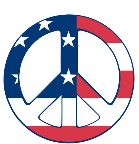 Peace Sign American Flag Png Clip Art Library