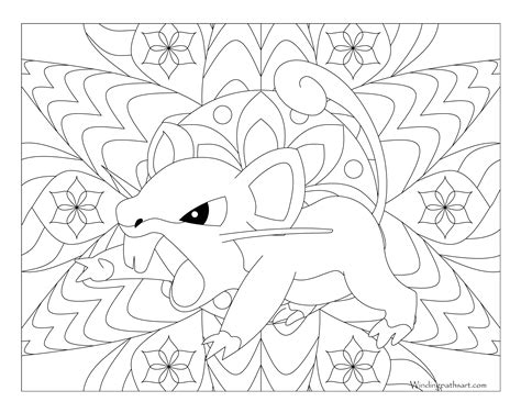 019 Rattata Pokemon Coloring Page ·