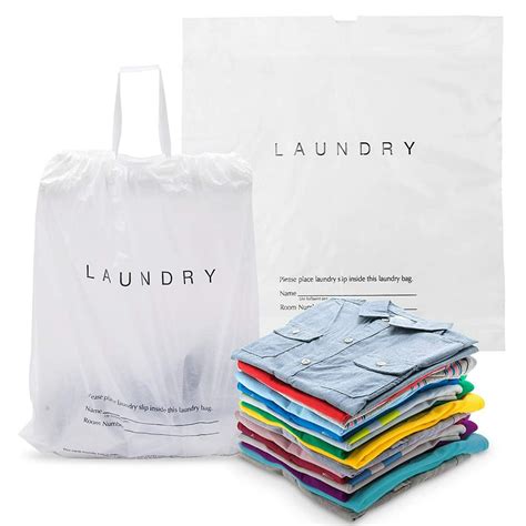 Pack Of 100 Hotel Laundry Gusset Bags 18 X 19 4g Plastic Poly Bags
