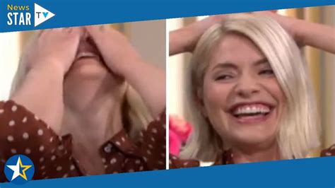 Holly Willoughby Red Faced After Bra Blunder Live On This Morning Youtube