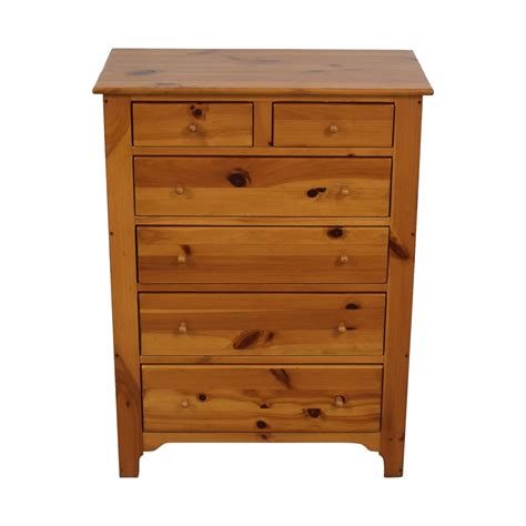 Tatz natural fabric with flaxen stone finish tapered leg. 87% OFF - Ethan Allen Ethan Allen Natural Wood Six-Drawer ...