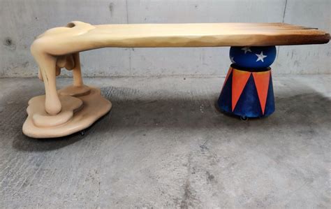 Custom Made Movie Prop Table Melted Candle At 1stdibs