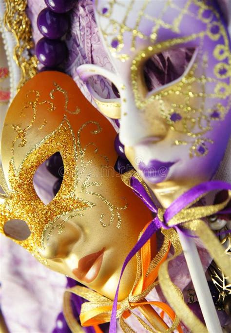 Máscaras Venecianas Hermosas Del Carnaval Imagen de archivo Imagen de