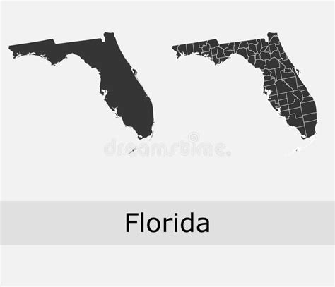 Condados De La Florida Ilustración Del Vector Ilustración De