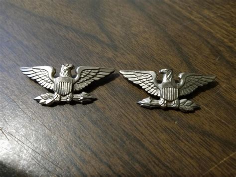 Ww2 Us Military Colonelcaptain Shoulder Insignias Luxenberg Sterling