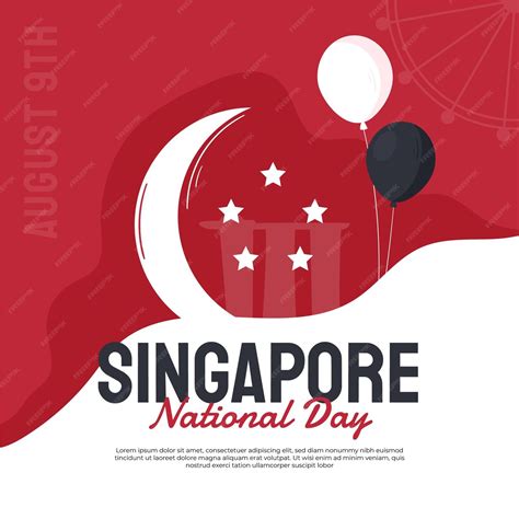 Premium Vector Hand Drawn Singapore National Day Illustration
