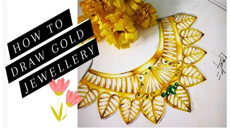 How To Draw Gold Jewellery Shiny Objects Youtube
