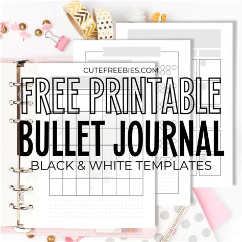 Print at home or online to have new art in seconds. Free Bullet Journal Printable Template - Cute Freebies For You