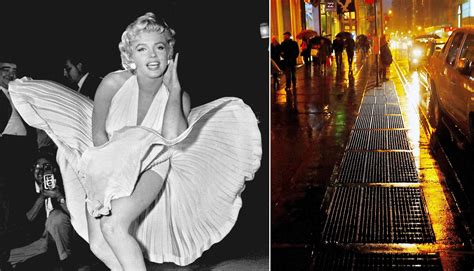 Marilyn Monroe Blowing Dress Subway Grate Black And White Poster My