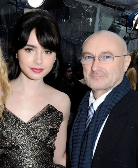 Lily Collins And Her Dad Phil Collins Lily Collins Celebrity Families