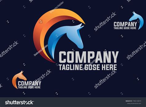 Horse Logo Design 3d Ideas Stock Vector Royalty Free 1796133073