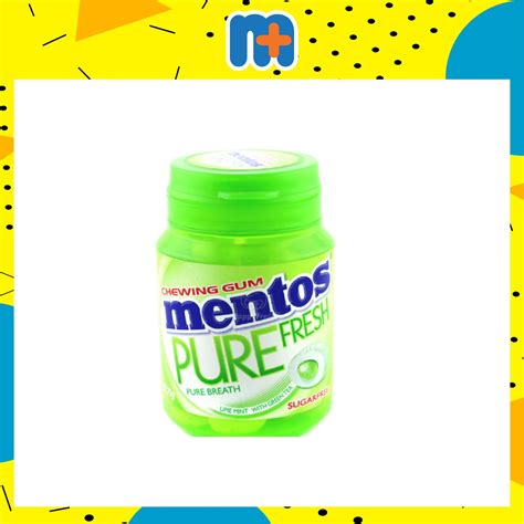 Mentos Pure Fresh Chewing Gum 5775g 1s Lime Mint Flavour