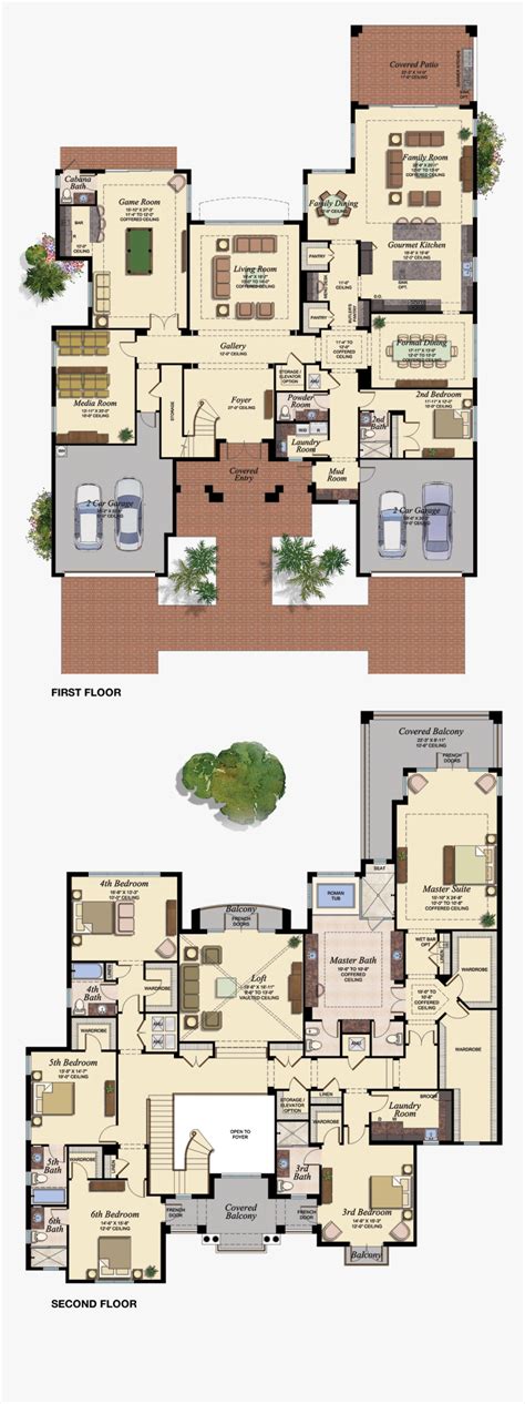 Two Story 8 Bedroom House Floor Plans Hd Png Download Kindpng