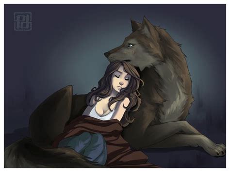 Resultado De Imagen Para Wolf And Girl Love Drawings Anime Wolf