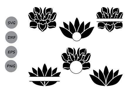 Lotus Svg Cut Files Lotus Monogram Svg Lotus Flower Svg 86679 Cut Files Design Bundles
