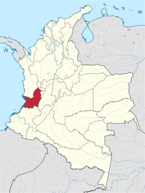 Mapa De Valle Del Cauca Con Municipios Departamento De Colombia Para Descargar E Imprimir