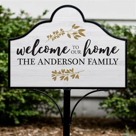 Personalized Welcome To Our Home Magnetic Yard Sign Tsforyounow
